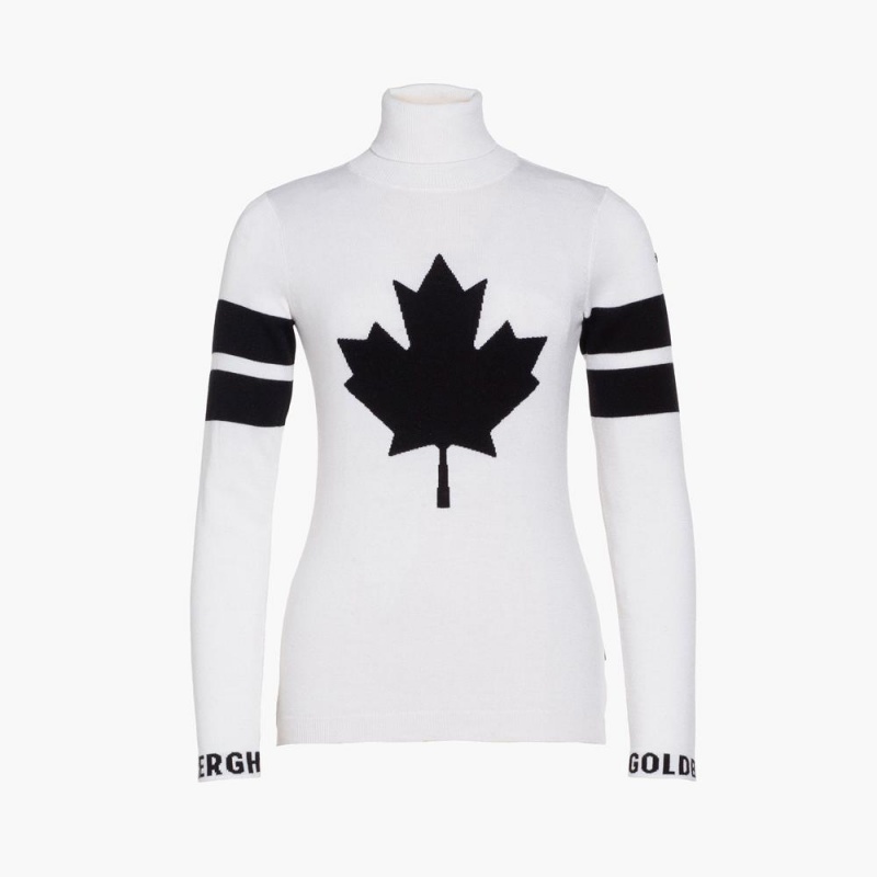 Goldbergh ROCKET long sleeve knit Ski Pullover Weiß | BMKNFU790