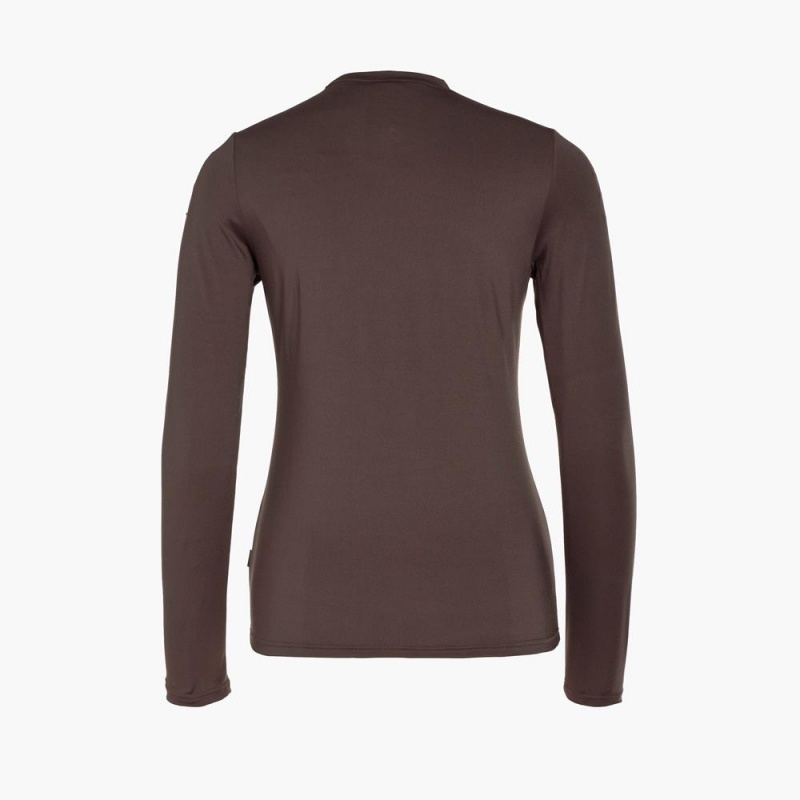 Goldbergh ROCK PEAK long sleeve T-Shirts Braun | FUERBM958