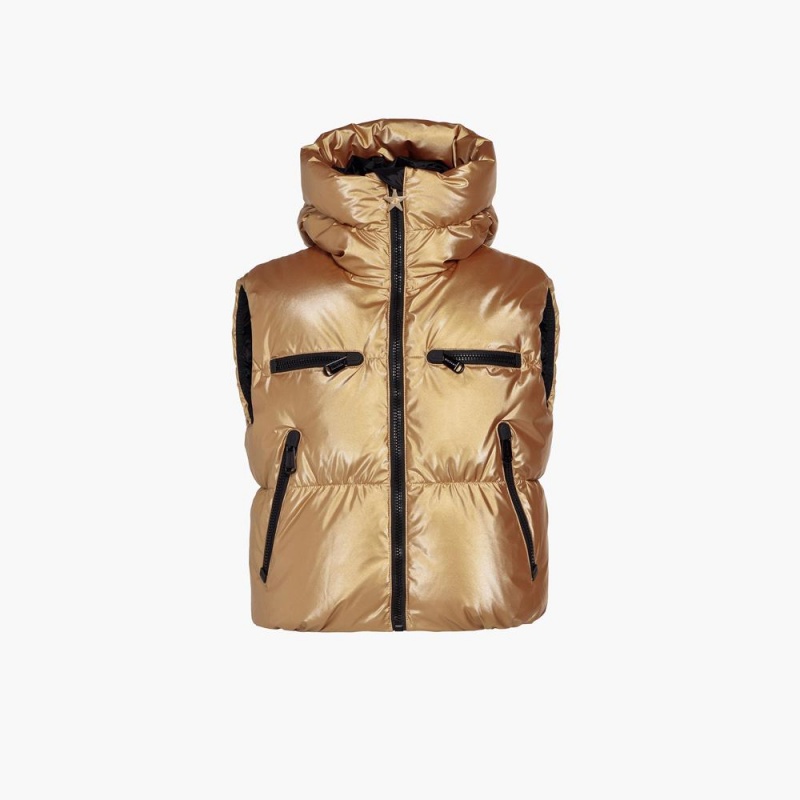 Goldbergh SHINE ski Weste Gold | TBNUIH629