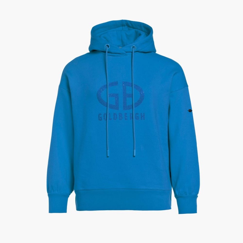 Goldbergh SPARKLING hooded Hoodie Blau | SFQEYR395