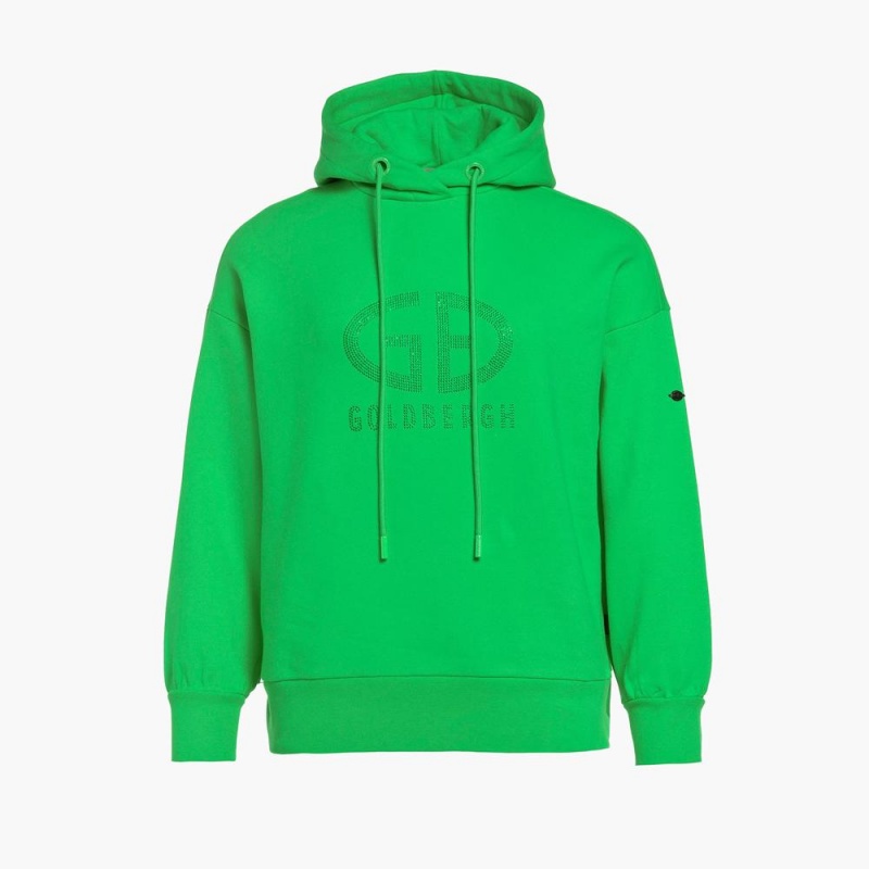 Goldbergh SPARKLING hooded Hoodie Grün | UGJRNX369