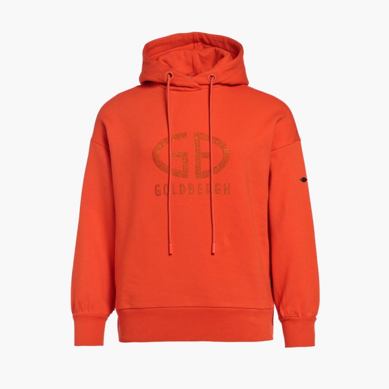 Goldbergh SPARKLING hooded Hoodie Orange | DAIWGC782