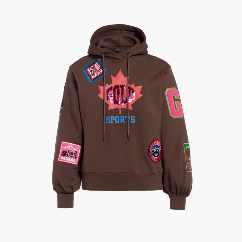 Goldbergh STANLEY hooded Hoodie Braun | LAOTCR738