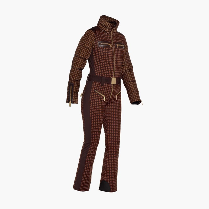 Goldbergh STARSTRUCK Skianzug Dunkelbraun | HJLVTD234