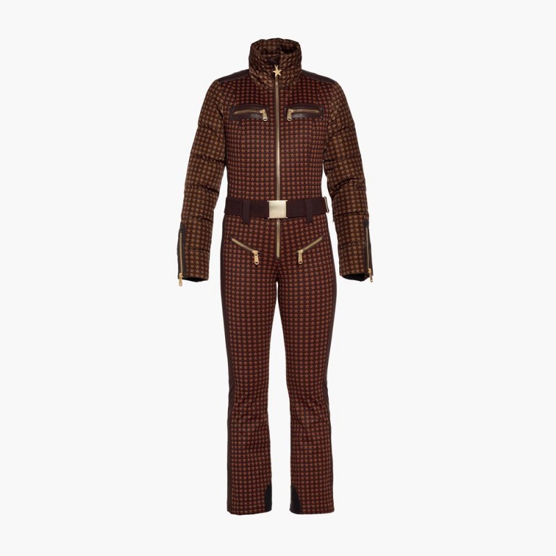 Goldbergh STARSTRUCK Skianzug Dunkelbraun | HJLVTD234