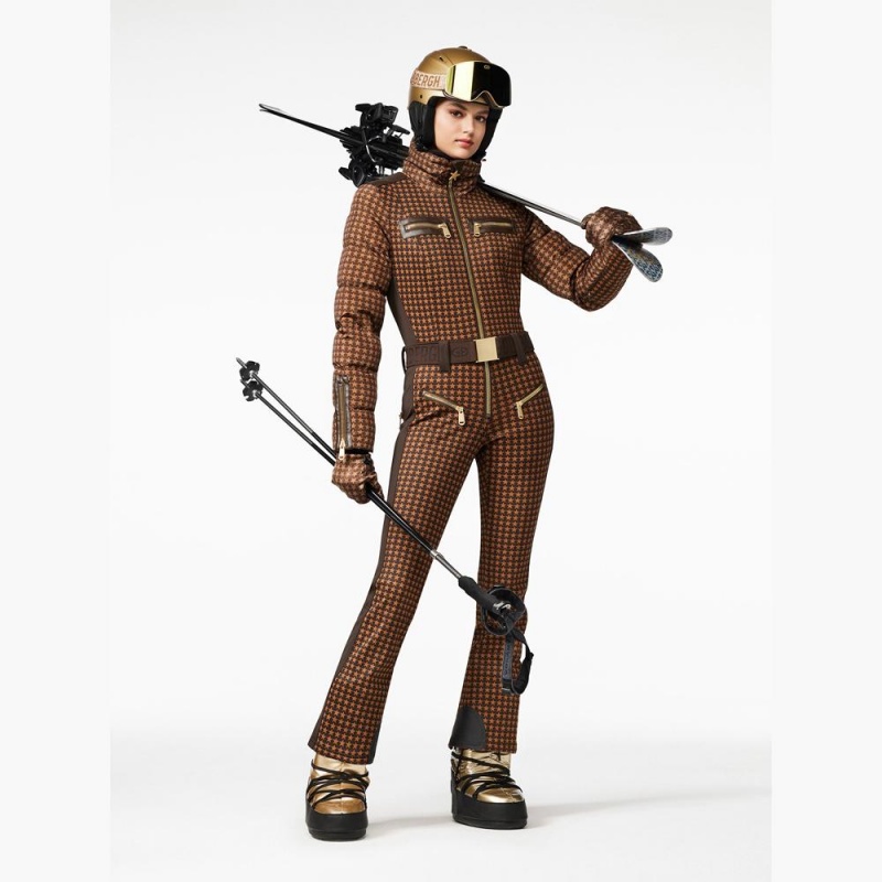 Goldbergh STARSTRUCK Skianzug Dunkelbraun | HJLVTD234