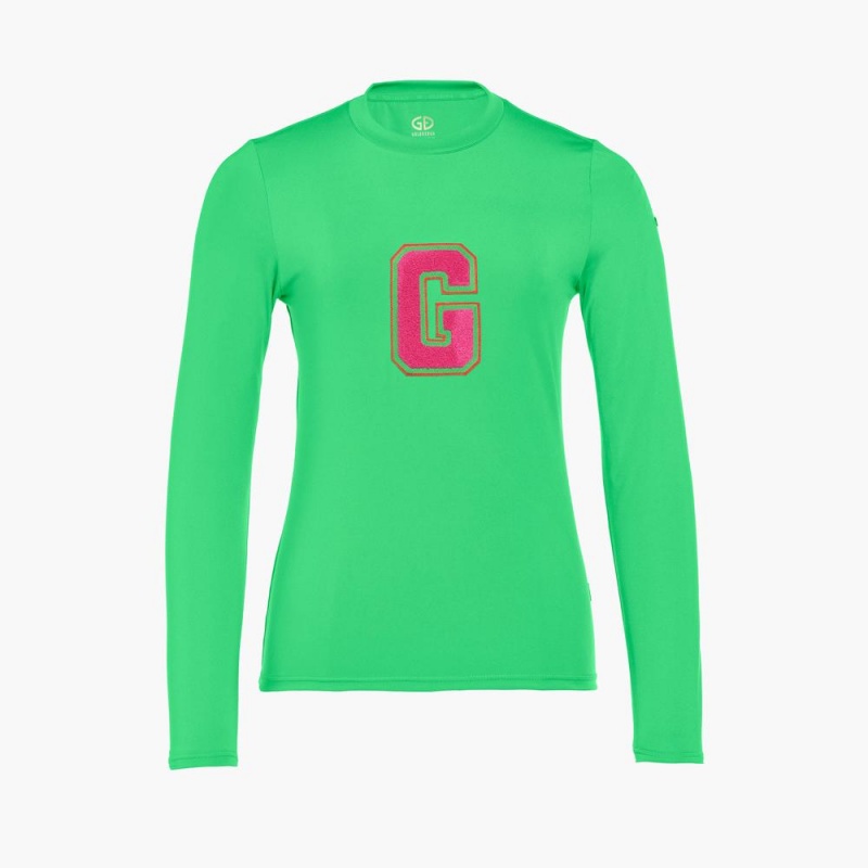 Goldbergh SUPER G long sleeve T-Shirts Grün | ZCLJDU247