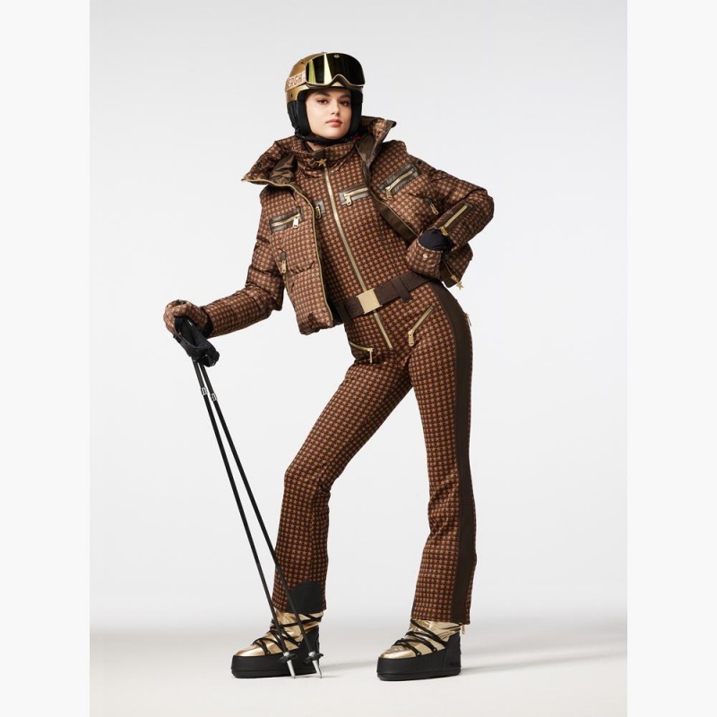 Goldbergh TEAMPLAYER ski Weste Dunkelbraun | JRHSNF532