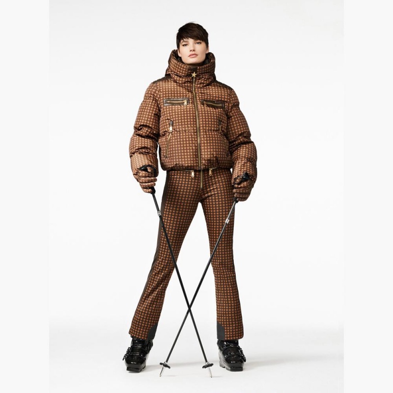 Goldbergh TRACK Skijacke Dunkelbraun | ZTUIQM239