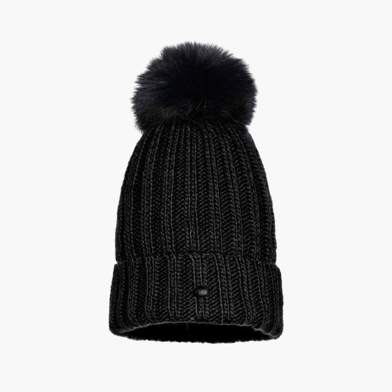 Goldbergh UNA faux pom Mütze Schwarz | KZMAPQ725