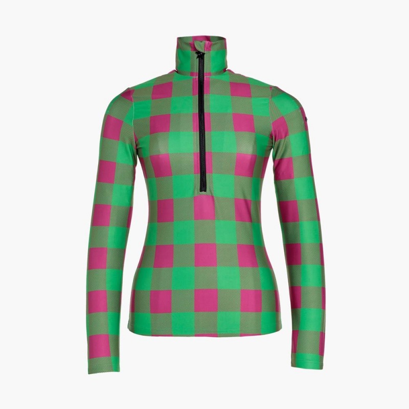 Goldbergh WOODY Ski Pully Grün Rosa | LZHGFU926