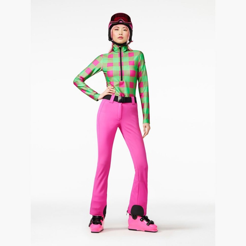 Goldbergh WOODY Ski Pully Grün Rosa | LZHGFU926